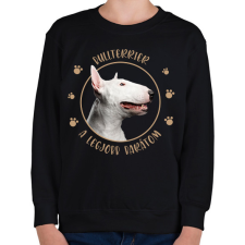 PRINTFASHION Bullterrier - Legjobb barát - Gyerek pulóver - Fekete gyerek pulóver, kardigán