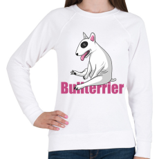 PRINTFASHION Bullterrier - Női pulóver - Fehér