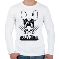 PRINTFASHION Bullverine - Férfi hosszú ujjú póló - Fehér férfi póló