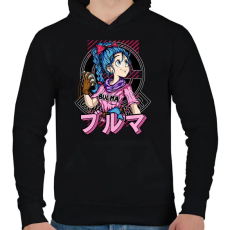 PRINTFASHION Bulma - Férfi kapucnis pulóver - Fekete