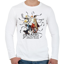 PRINTFASHION Bungo Stray Dogs - Férfi hosszú ujjú póló - Fehér férfi póló