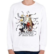 PRINTFASHION Bungo Stray Dogs - Gyerek pulóver - Fehér gyerek pulóver, kardigán