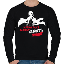 PRINTFASHION Bungo Stray Dogs Wanna fight against gravity? - Férfi pulóver - Fekete férfi pulóver, kardigán