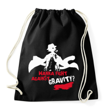 PRINTFASHION Bungo Stray Dogs Wanna fight against gravity? - Sportzsák, Tornazsák - Fekete tornazsák