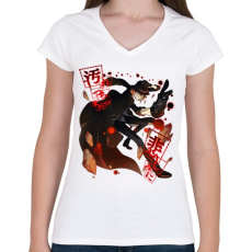 PRINTFASHION Bungou Stray Dogs - Női V-nyakú póló - Fehér