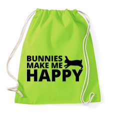 PRINTFASHION Bunnies make me happy - Sportzsák, Tornazsák - Limezöld