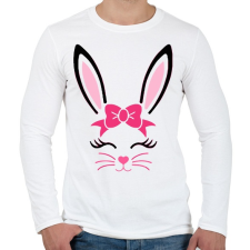 PRINTFASHION Bunny girl - Férfi hosszú ujjú póló - Fehér férfi póló