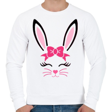 PRINTFASHION Bunny girl - Férfi pulóver - Fehér férfi pulóver, kardigán