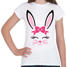 PRINTFASHION Bunny girl - Női póló - Fehér