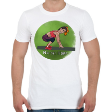 PRINTFASHION Bunny Hop - Férfi póló - Fehér férfi póló