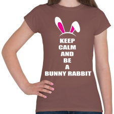 PRINTFASHION Bunny rabbit - Női póló - Mogyoróbarna női póló