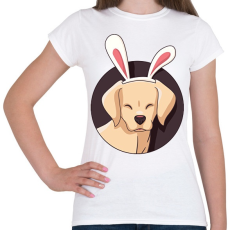 PRINTFASHION Bunnydog - Női póló - Fehér