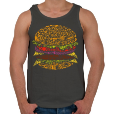 PRINTFASHION Burger - Férfi atléta - Sötétszürke