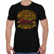 PRINTFASHION Burger - Férfi póló - Fekete férfi póló