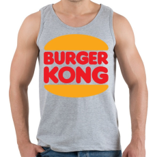 PRINTFASHION Burger kong - Férfi atléta - Sport szürke