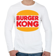 PRINTFASHION Burger kong - Férfi hosszú ujjú póló - Fehér