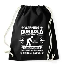 PRINTFASHION Burkoló munka  - Sportzsák, Tornazsák - Fekete tornazsák