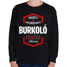 PRINTFASHION Burkoló prémium minőség - Gyerek pulóver - Fekete