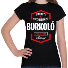 PRINTFASHION Burkoló prémium minőség - Női póló - Fekete