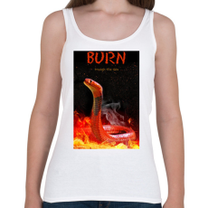 PRINTFASHION BURN trough the skin - Női atléta - Fehér