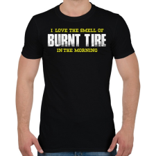 PRINTFASHION Burnt Tire - Férfi póló - Fekete férfi póló