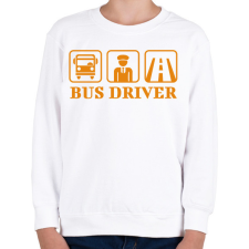 PRINTFASHION Bus driver - Gyerek pulóver - Fehér gyerek pulóver, kardigán