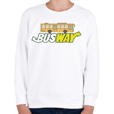 PRINTFASHION Busway - Gyerek pulóver - Fehér gyerek pulóver, kardigán