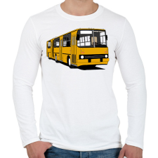 PRINTFASHION Busz - Férfi hosszú ujjú póló - Fehér férfi póló