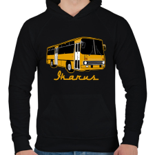 PRINTFASHION busz - Férfi kapucnis pulóver - Fekete férfi pulóver, kardigán