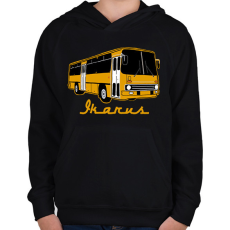 PRINTFASHION busz - Gyerek kapucnis pulóver - Fekete