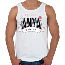 PRINTFASHION Büszke anya vagyok - fekete felirat - Férfi atléta - Fehér atléta, trikó