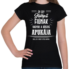 PRINTFASHION Büszke apuka - Fiú - Női póló - Fekete női póló