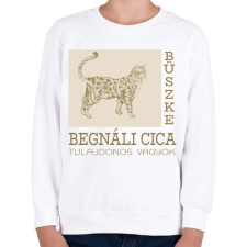 PRINTFASHION Büszke cica tulajdonos - Bengáli - Gyerek pulóver - Fehér gyerek pulóver, kardigán