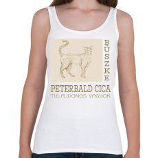 PRINTFASHION Büszke cica tulajdonos - Peterbald - Női atléta - Fehér