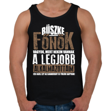 PRINTFASHION Büszke főnök - Férfi atléta - Fekete atléta, trikó