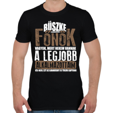 PRINTFASHION Büszke főnök - Férfi póló - Fekete férfi póló