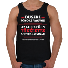 PRINTFASHION Büszke főnöke vagyok - fehér - Férfi atléta - Fekete női trikó