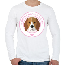 PRINTFASHION Büszke gazdi: Beagle - Férfi hosszú ujjú póló - Fehér férfi póló