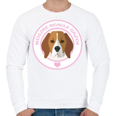 PRINTFASHION Büszke gazdi: Beagle - Férfi pulóver - Fehér