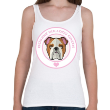 PRINTFASHION Büszke gazdi: Bulldog - Női atléta - Fehér női felső