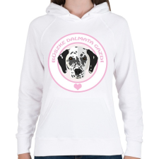 PRINTFASHION Büszke gazdi: Dalmata - Női kapucnis pulóver - Fehér női pulóver, kardigán