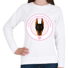 PRINTFASHION Büszke gazdi: Doberman - Női pulóver - Fehér