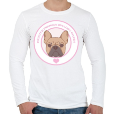 PRINTFASHION Büszke gazdi: Francia bulldog - Férfi hosszú ujjú póló - Fehér