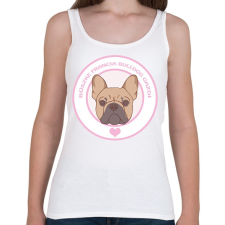 PRINTFASHION Büszke gazdi: Francia bulldog - Női atléta - Fehér női felső
