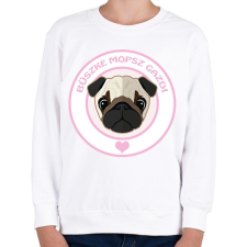 PRINTFASHION Büszke gazdi: Mopsz - Gyerek pulóver - Fehér gyerek pulóver, kardigán