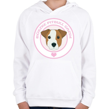 PRINTFASHION Büszke gazdi: Pitbull - Gyerek kapucnis pulóver - Fehér gyerek pulóver, kardigán