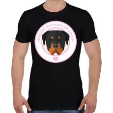 PRINTFASHION Büszke gazdi: Rottweiler - Férfi póló - Fekete