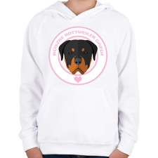 PRINTFASHION Büszke gazdi: Rottweiler - Gyerek kapucnis pulóver - Fehér gyerek pulóver, kardigán
