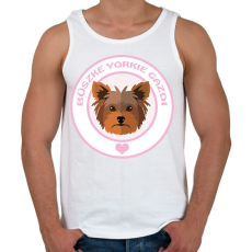 PRINTFASHION Büszke gazdi: Yorkie - Férfi atléta - Fehér