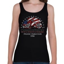 PRINTFASHION Büszke hagyomány - Női atléta - Fekete női trikó